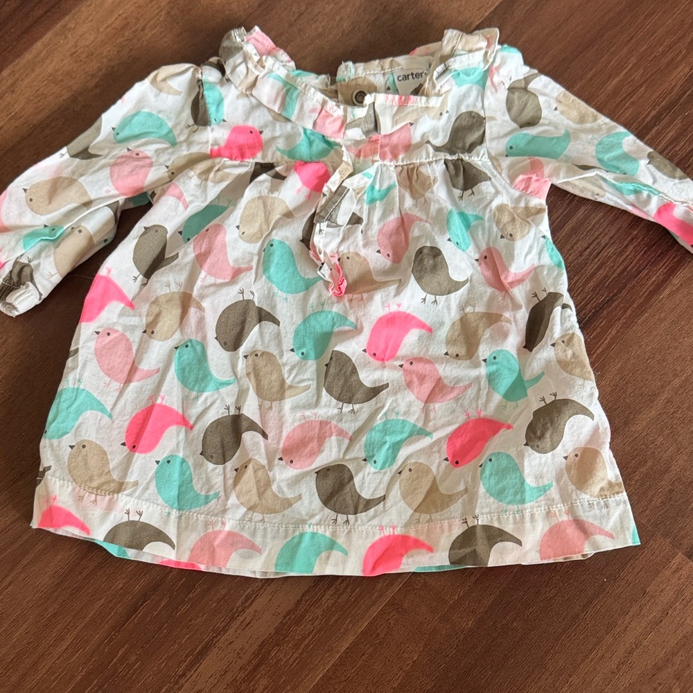 Carter's Multicolor Bird Print Baby Dress
